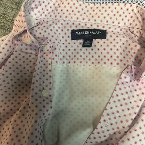 Mizzen+Main Blue and White Patterned Shirt